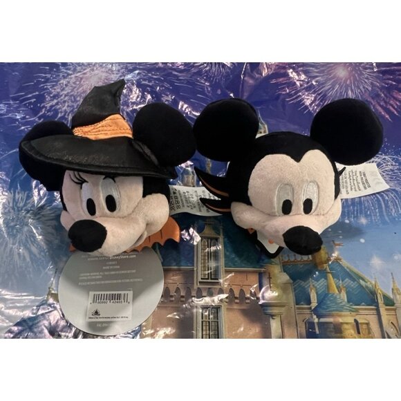 2025 Disney Parks Create Your Own Headband Halloween MICKEY & MINNIE Plush New - Picture 1 of 6